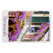 Wisteria op een  Zuidelijk Huis in Savannah Magneet (Horizontaal)