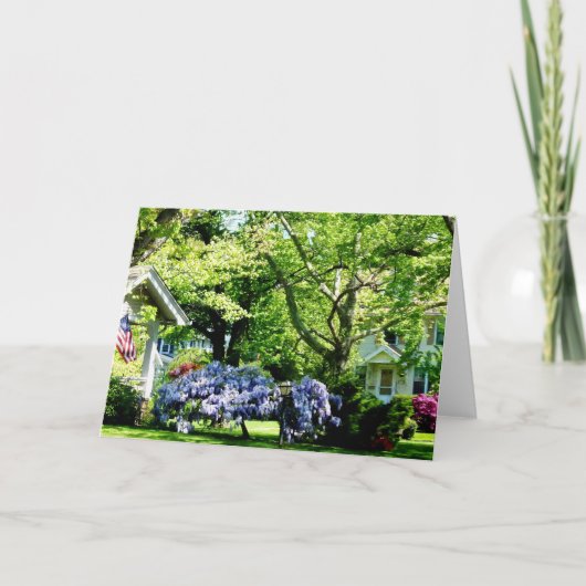 Wisteria op Gazon Kaart (Voorkant)