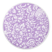 Wisteria Paars Bird Floral Insect Woodland  Keramische Knop (Voorkant)