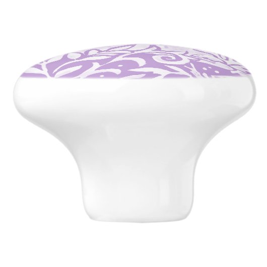 Wisteria Paars Deer Bird Heg Forest Woodland Keramische Knop (Zijkant)