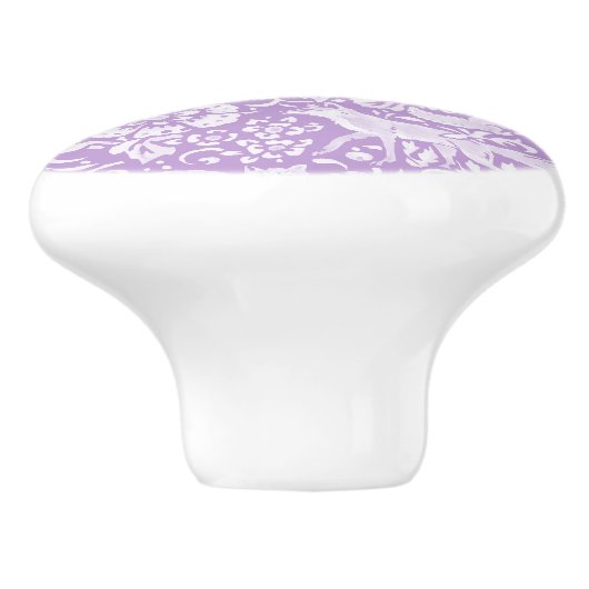 Wisteria Paars Deer Fox Rabbit Woodland Animal Keramische Knop (Zijkant)