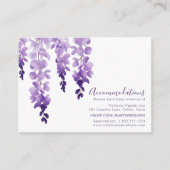 Wisteria Paars Floral Wedding Hotel Accommodatie Informatiekaartje (Voorkant)