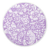 Wisteria Paars Mouse Insects Forest Woodland Keramische Knop (Voorkant)