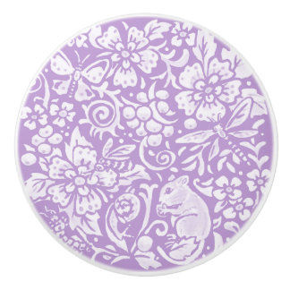 Wisteria Paars Mouse Insects Forest Woodland Keramische Knop