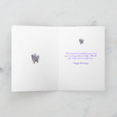 Wisteria Paarse baas Happy Birthday Kaart (Binnen)