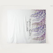Wisteria Paarse Bloemen Trouwfotocabine Wandkleed (Voorkant (horizontaal))