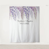Wisteria Paarse Bloemen Trouwfotocabine Wandkleed (Voorkant)