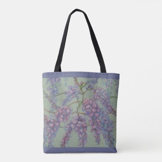 Wisteria Paarse Canvas tas (Achterkant)