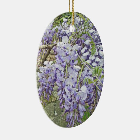 Wisteria Paarse kerstversiering Keramisch Ornament (Rechts)