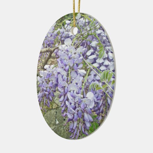 Wisteria Paarse kerstversiering Keramisch Ornament (Links)