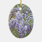 Wisteria Paarse kerstversiering Keramisch Ornament (Voorkant)