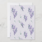 Wisteria Paarse Waterverf Virtueel Baby shower Kaart (Achterkant)