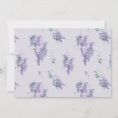 Wisteria Paarse Waterverf Wedding Save the Date Kaart (Achterkant)