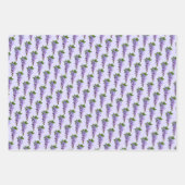 Wisteria Pattern Paars Green White Achtergrond Inpakpapier Vel (Voorkant 2)