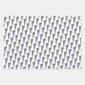 Wisteria Pattern Paars Green White Achtergrond Inpakpapier Vel (Voorkant)