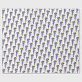 Wisteria Pattern Paars Green White Background WR Cadeaupapier (Vlak)