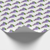 Wisteria Pattern Paars Green White Background WR Cadeaupapier (Hoek)