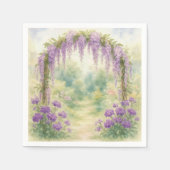 Wisteria Pergola In Een Zomer Tuin Servet (Voorkant)