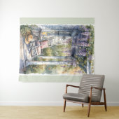 Wisteria Porch Rocking Chair Scene Wandkleed (In Situ (horizontaal))