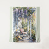 Wisteria Porch Rocking Chair Scene Wandkleed (Voorkant)