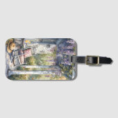 Wisteria Porch schommelstoel scene Bagagelabel (Voorkant (horizontaal))