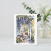 Wisteria Porch schommelstoel scene Briefkaart (Staand voorkant)