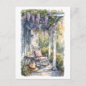 Wisteria Porch schommelstoel scene Briefkaart (Voorkant)