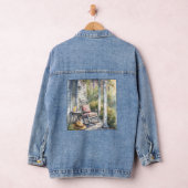 Wisteria Porch schommelstoel scene Denim Jacket (Hangar)