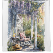 Wisteria Porch schommelstoel scene Douchegordijn (Voorkant)