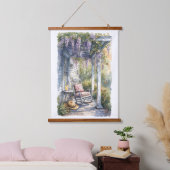 Wisteria Porch schommelstoel scene Hangend Wandkleed (Slaapkamer)