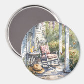 Wisteria Porch schommelstoel scene Magneet (Voorkant / Achterkant)