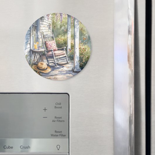 Wisteria Porch schommelstoel scene Magneet (Insitu (Koelkast))