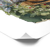 Wisteria Porch schommelstoel scene Perfect Poster (Hoek)