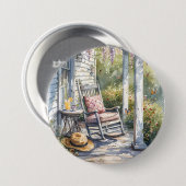 Wisteria Porch schommelstoel scene Ronde Button 7,6 Cm (Voorkant /achterkant)