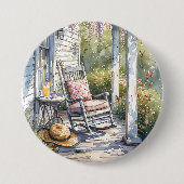Wisteria Porch schommelstoel scene Ronde Button 7,6 Cm (Voorkant)