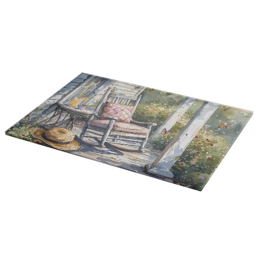 Wisteria Porch schommelstoel scene Snijplank (Hoek)