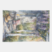 Wisteria Porch schommelstoel scene Theedoek (Horizontaal)