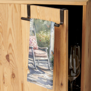 Wisteria Porch schommelstoel scene Theedoek