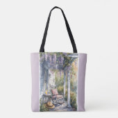 Wisteria Porch schommelstoel scene Tote Bag (Achterkant)