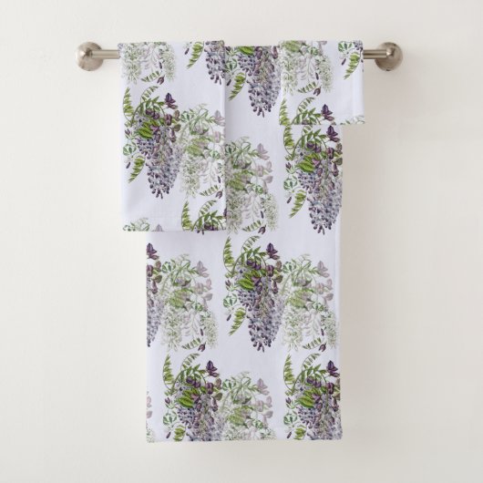 Wisteria Profusiekleur past keukenset Wath aan Bad Handdoek (Insitu)
