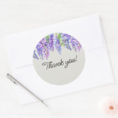 Wisteria Purple Flowers Botanische Tuin Dank u Ronde Sticker (Envelop)