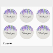 Wisteria Purple Flowers Botanische Tuin Dank u Ronde Sticker (Vel)