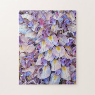 Wisteria Purple Flowers close up Art Puzzle Legpuzzel