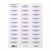 Wisteria Purple Flowers Elegant retouradres Etiket (Full Sheet)