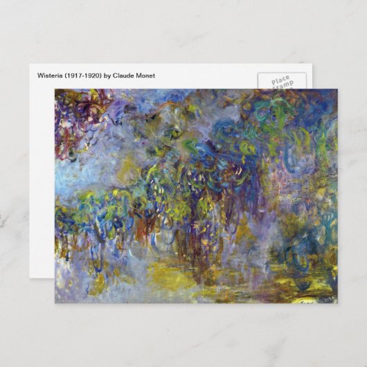 Wisteria (rechterhelft) van Claude Monet Briefkaart (Voorkant / Achterkant)