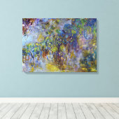 Wisteria (rechterhelft) van Claude Monet Canvas Afdruk (Insitu (Houten vloer))