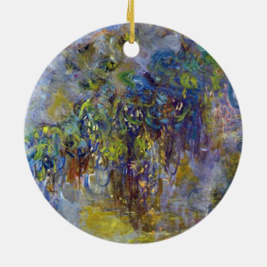 Wisteria (rechterhelft) van Claude Monet Keramisch Ornament (Achterkant)