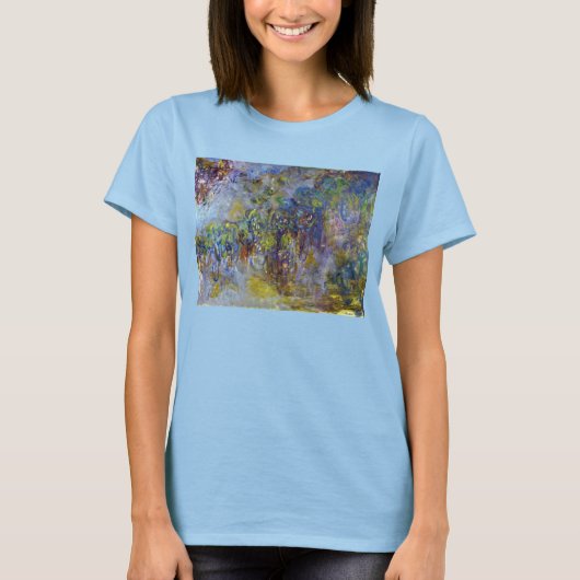 Wisteria (rechterhelft) van Claude Monet T-shirt (Voorkant)