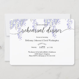 Wisteria Rehearsal Dinner Invitation Kaart