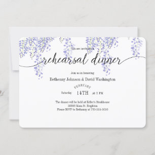 Wisteria Rehearsal Dinner Invitation Kaart